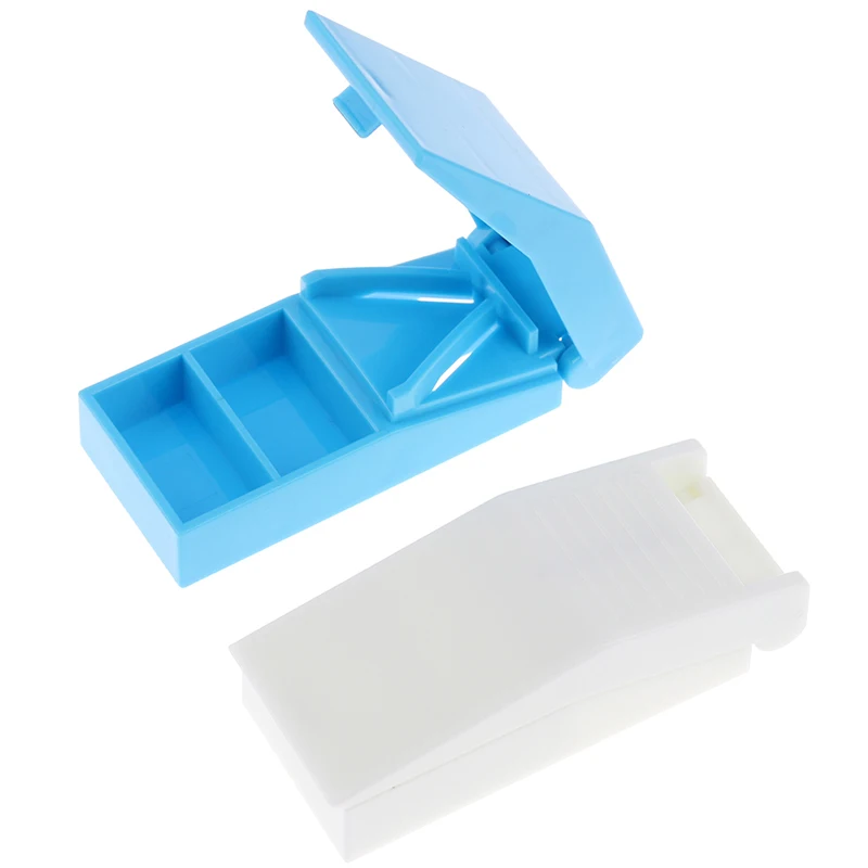 1PCS Mini Pill Cutter Medicine Box Pill Crusher Grinder Splitter Tablet Cutter Divider Storage Case Pill Box Pill Cases