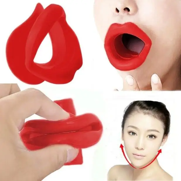 Silicone Rubber Face Lifting Lip Trainer Mouth Muscle Tightener Face Massage Exerciser Anti Wrinkle Lip Exercise Mouthpiece Tool