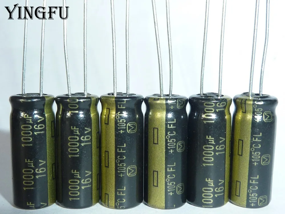 10 шт. 1000 мкФ 16V Серии FL 8x20 мм низкая ESR оригинальный 16V1000uF аудио/материнская плата