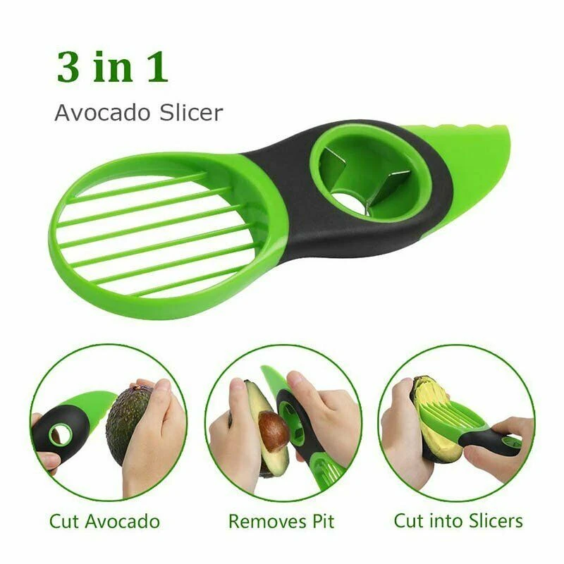 3 In 1 Avocado Slicer Peeler Cutter Tools Multifunction Fruit Splitter  Plastic Knife Peeler Scoop Separator Tool Kitchen Gadget|Corers| -  AliExpress