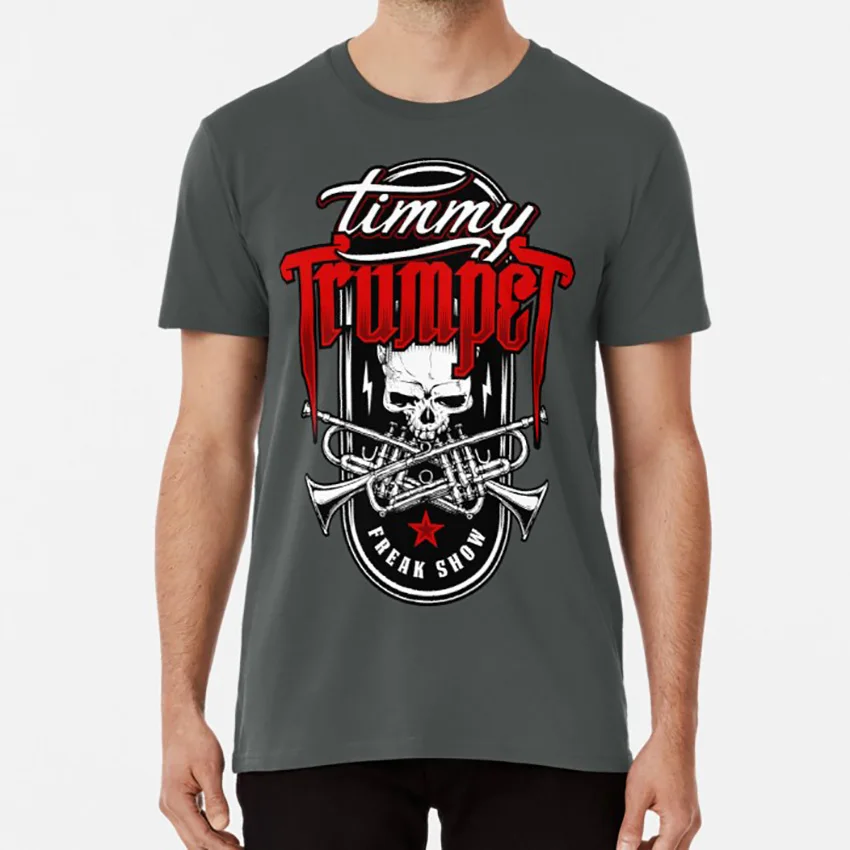 Футболка с надписью Timmy freak show - Цвет: Темно-серый