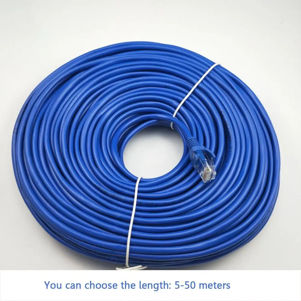 5/10/15/20/25/30/50 м CAT5 100 RJ45 Ethernet-кабели соединитель Ethernet Интернет-кабель провод синий Rj