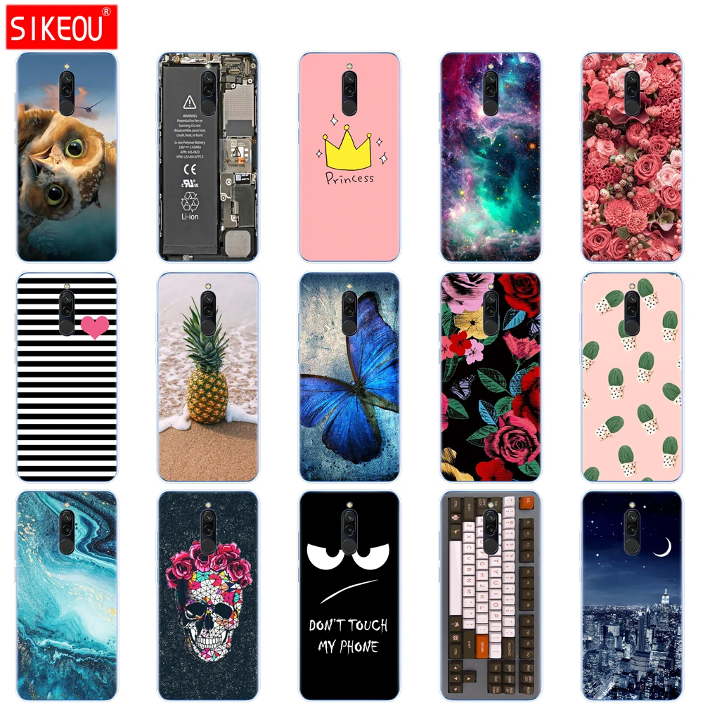 silicon case for xiaomi redmi 8 cases full protection soft tpu back cover on bumper hongmi phone shell bag coque cat | Мобильные