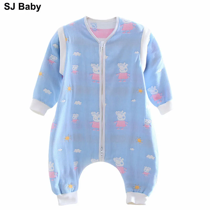 Baby Sleeping Bag Muslin Cotton Infantil Stuff For Toddler Sleep Sack Split Leg Kids Slaapzak