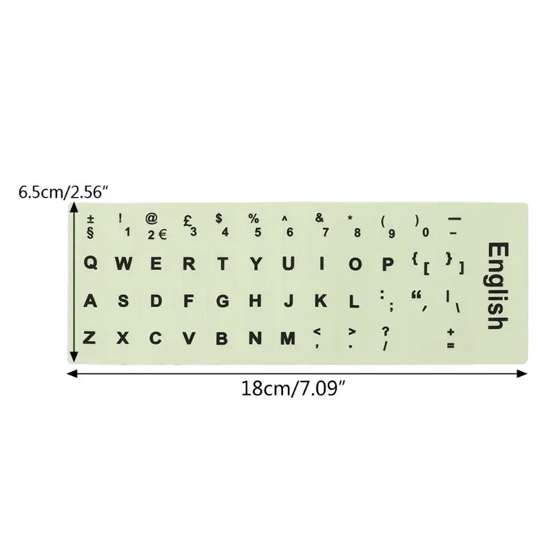 Luminous Waterproof Keyboard Stickers Fluorescent Keyboard Stickers Protective Film Layout with Button Letters for English key-4