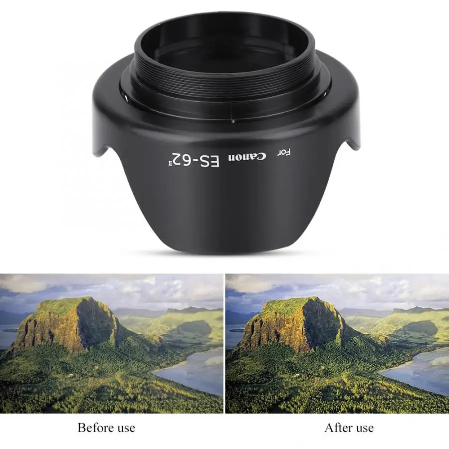 Len аксессуары Acouto Es-62ii камера Dslr бленда объектива для Canon 50 мм F/1,8 Ii с объективами крышка объектива камеры