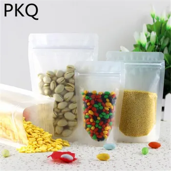 

10pcs 18*26*4cm ThickenTransparent Stand Up Zip lock Bags Food Storage Zip Lock Bag Biscuit Doypack Zipper Storage Pouch