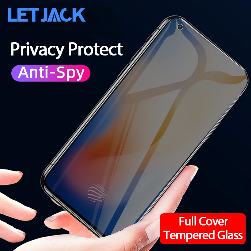 

Full Glue Privacy Tempered Glass for VIVO X50 Y50 iQOO NEO3 5 6 7 Z1 S1 X60 Pro Z5X V23 V21 V21e Anti Spy Screen Protector Glass