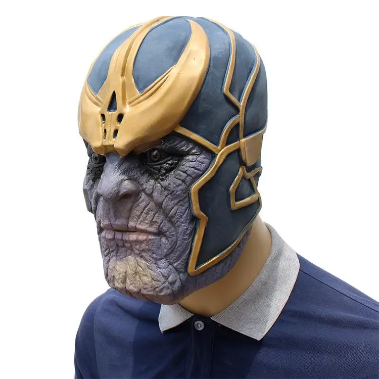 Thanos Infinity Gauntlet Мстители Бесконечность Военная каска Косплей Хэллоуин вечерние реквизит супергерой Мстители танос латексные перчатки - Цвет: Mask1