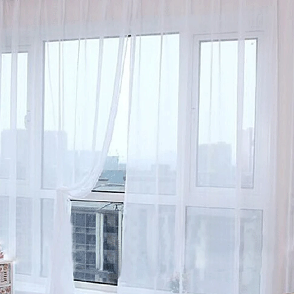 

Kitchen Tulle Window Curtains Translucidus Modern Home Decoration Single Panel Drop Ship Support
