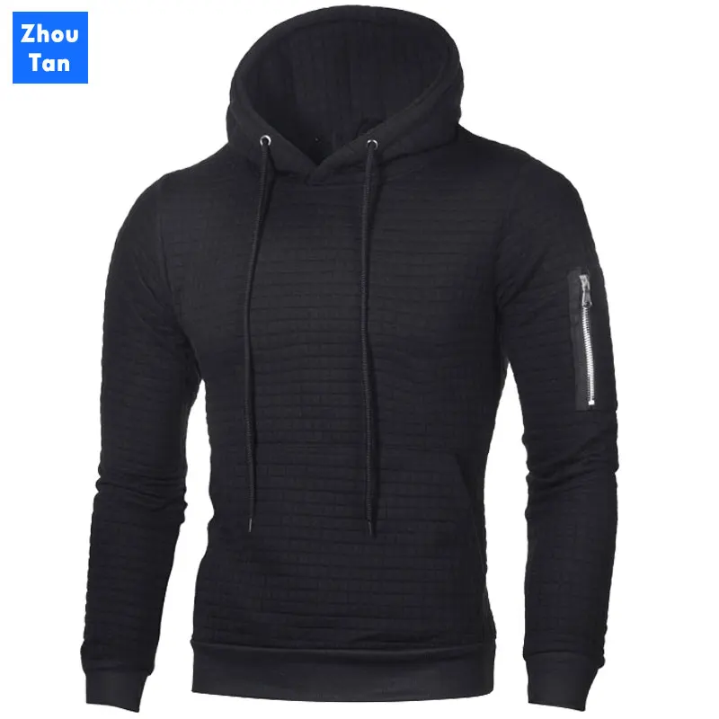 

2020 new Spring Zipper Long sleeve Hoodeds Hip Hop Hooded Sweatshirts Men Spring and Autumn Sweatshirts Male Solid