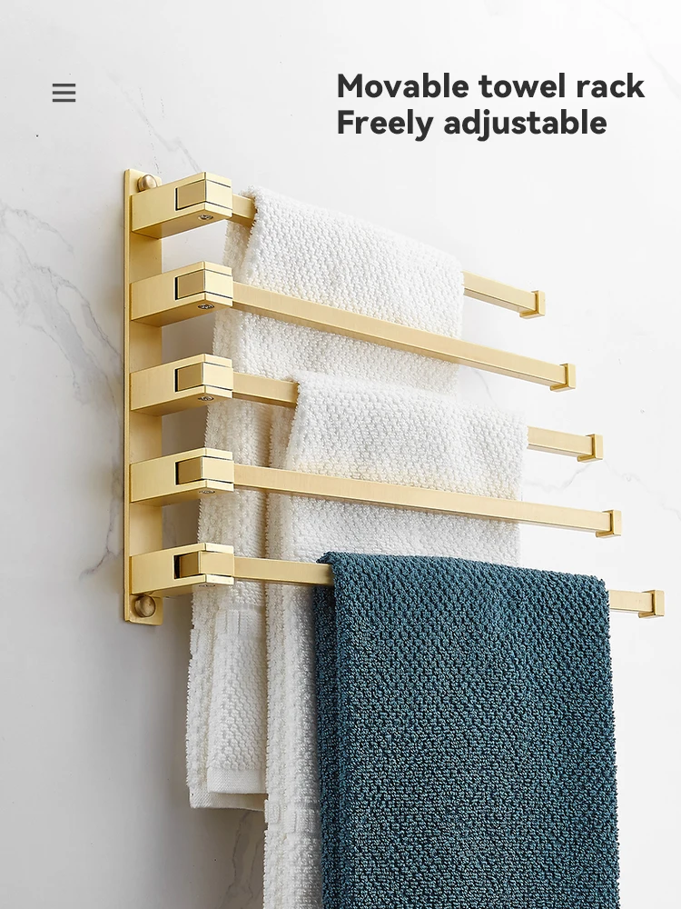 WJNMONE Gold Towel Bar Rail Toilet Paper Holder Towel Rack Hook Soap Dish Toilet Brush Phone Stand Toliet Paper Box Bar Storage