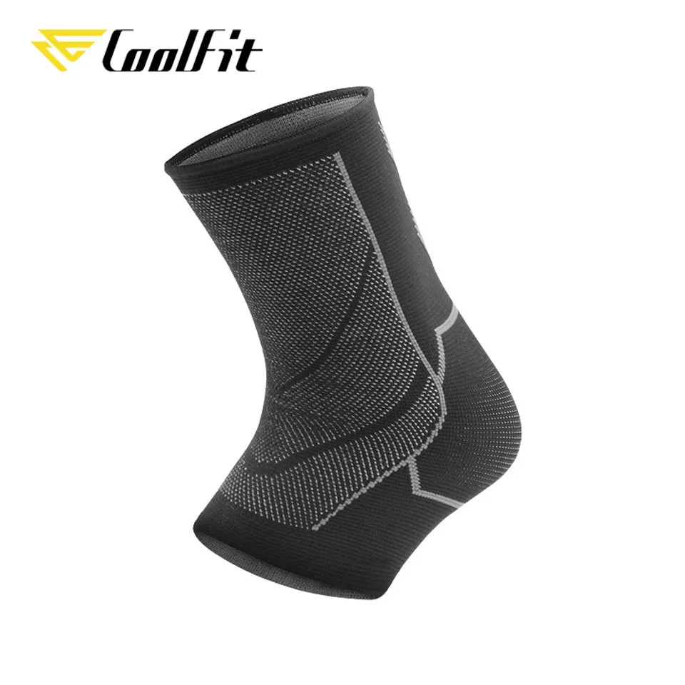 CoolFit 1 шт. фиксатор голеностопа компрессионная поддержка рукав эластичный дышащий для восстановления травм суставные боли корзина ноги спортивные носки - Цвет: Black
