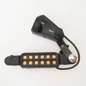 

12 Holes Acoustic Guitar Sound Hole Pickup Magnetic Transducer With Tone Volume Controller Audio Cable Guitar Accessories