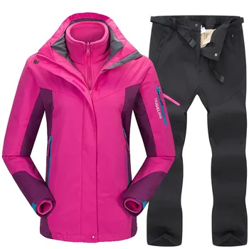 

Winter Ski Suit Women Ski Jacket And Pants Thicken Warm High Quality Windproof Waterproof Snow Skiing And Snowboard Jackets Sets