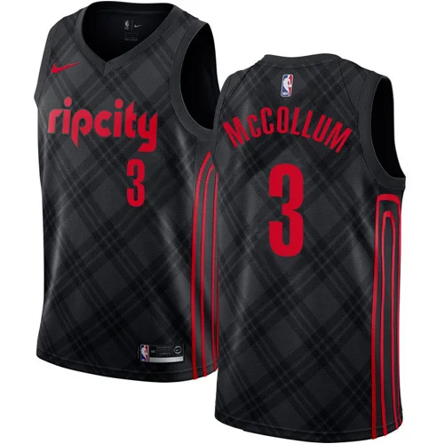 Черный Портландский Дамский Лиллард CJ McCollum баскетбольные майки - Цвет: Черный