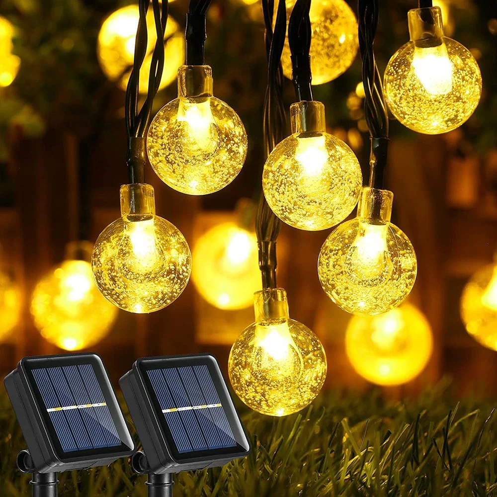 

100 LED Crystal ball LED Solar Lamp Power LED String Fairy Lights Solar Garlands Garden Christmas Decor For Outdoor