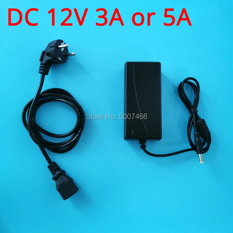 (us/uk/eu) Dc 12v3a/5a Power Adapter Charger With Plug Cord Output