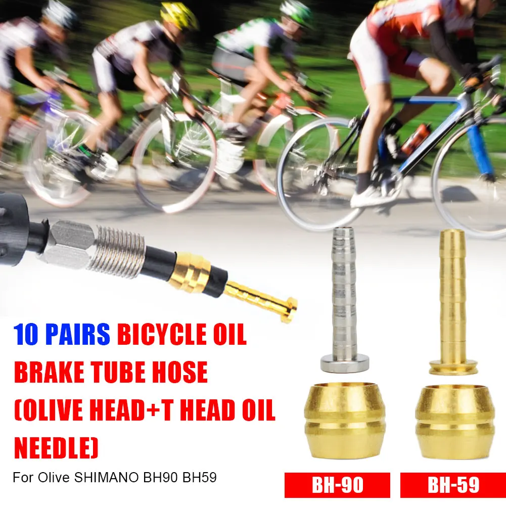 10 pairs MTB Bike Hydraulic Disc Brake Needle Olive Connect Insert for