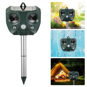 

Garden Solar Powered Ultras onic Outdoor Animal Repeller Motion Sensor Flash Light Dog Cat Raccoon Rabbit Animal Dispeller