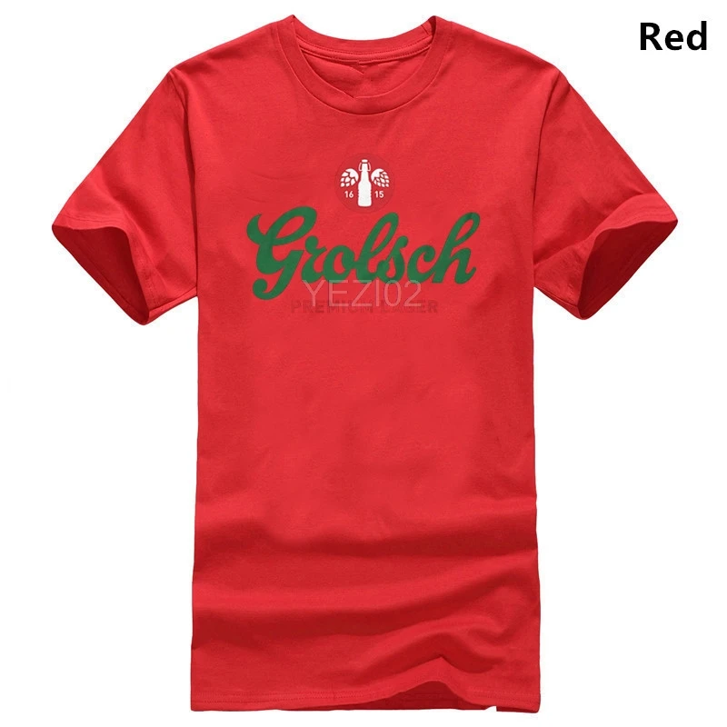 Grolsch Premium Lager Футболка-Grolsch рубашка с рисунком пива модные летние футболки - Цвет: red