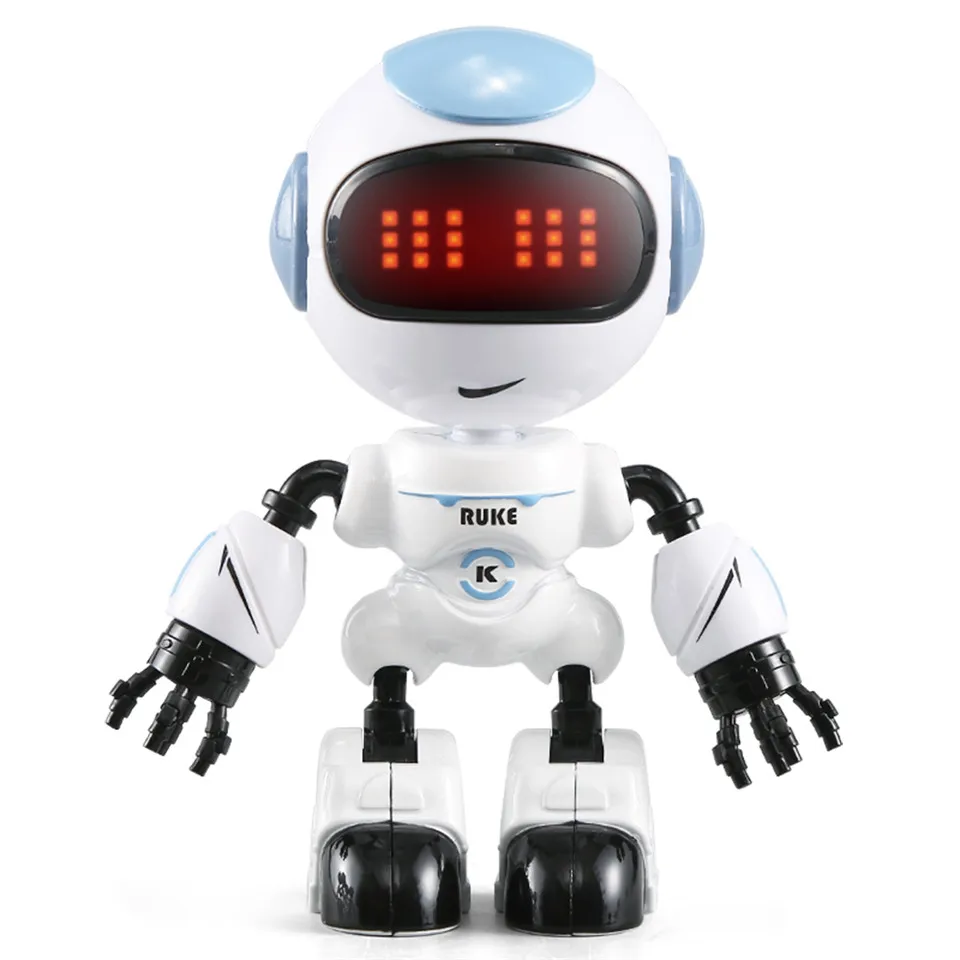 JJRC R8 R9 сплав мини робот сенсорный Responese DIY управление жестами умный озвученный Интеллектуальный радиоуправляемый робот Робо-игрушки робототехники для детей - Цвет: R8 Blue