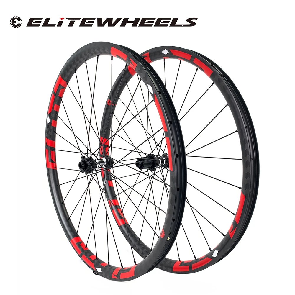 - ELITEWHEELS 29er MTB Carbon Wheelset 3329mm DT 350 HUB Tubeless Ready Rim For Cross Country All Mountain Bike Wheels QR  Boost