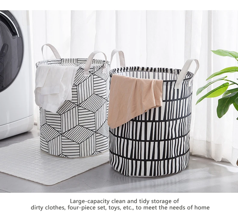Large Capacity Foldable Laundry Basket Art Waterproof Children's Toy Basket Tunic Dirty Debris Multifunction Storage Basket
