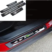Аксессуары для стайлинга автомобилей для Suzuki Sx4 Scross S-cross Vitera- Накладка на порог Защитная Наклейка