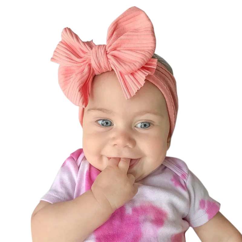 ergo baby accessories Baby Girls big bow headbands Elastic Bowknot hairbands headwear Kids Infants headdress Toddler Turban Head Wraps KHA391 baby stroller accessories