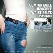 Waist-Belts Elastic Buckle-Free for Men Women 100cm Blet Belt-Quality Stretch Invisible