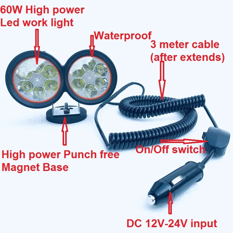 Spot Lampe Starke Vorne Led-Licht 60W DRL Dach / Bull Stange Auto