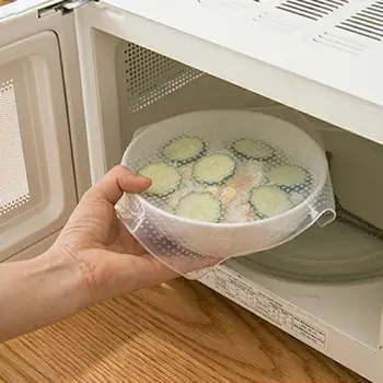 

3pcs Set Multifunctional Food Fresh Sara Packaging Reusable Silicone Food Packaging Stretch Seal Cap Kitchen Storage Tools