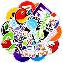 

10/30/50/100pcs Programming Internet Java Stickers Graffiti Decals Skateboard Laptop Phone Language Guitar Cool Sticker Kids Toy
