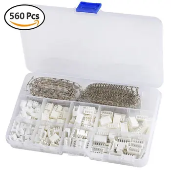 

560PCS TJC3 XH2.54 2p 3p 4p 5 pin 2.54mm Pitch Terminal Kit/Housing/Pin Header JST Connector Wire Connectors Adaptor XH Kits