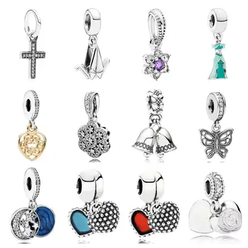 

PDD DZ 58 925 Sterling Silver Spring New Charm Pendant with DIY Bracelet Necklace Jewelry Gift Carving Suitable for Women