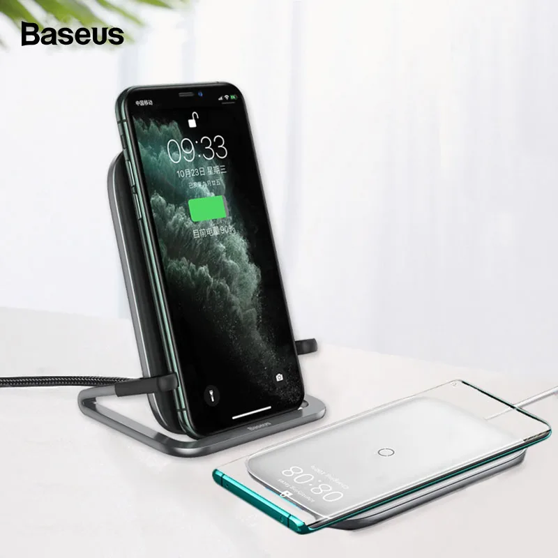

Baseus 15W Qi Wireless Charger For iPhone 11 Pro Xs Max Fast Wireless Charging Pad For Samsung S10 Xiaomi Mi 9 Induction Charger
