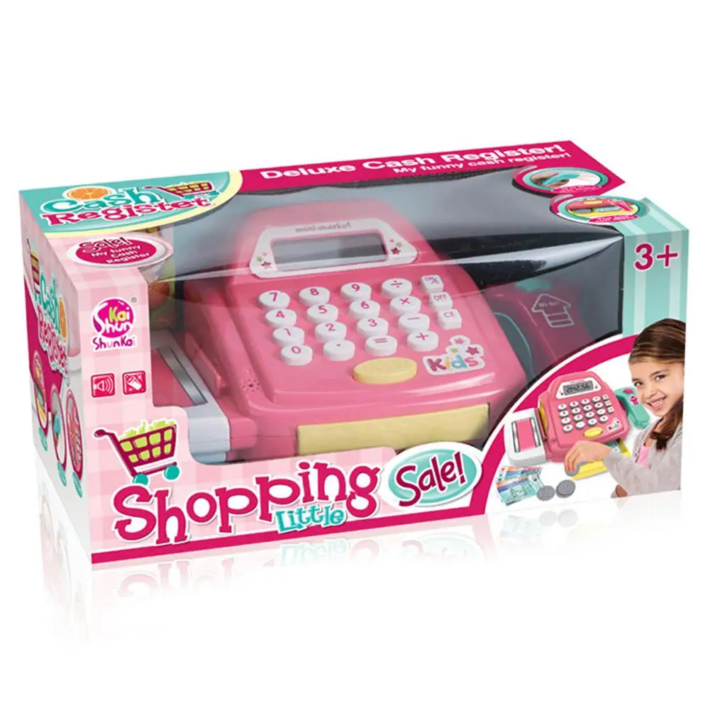 Мини-симулятор кассовый аппарат продукты товары игрушки Дети ролевые игры покупки кассовый аппарат Набор игрушек для подарка девочки