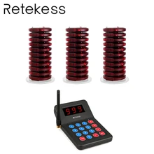 999 Channel Restaurant Pager Beeper Wireless Paging Queuing Calling System Buzzer Quiz For Cafe Shop Church Restaurant Equipment