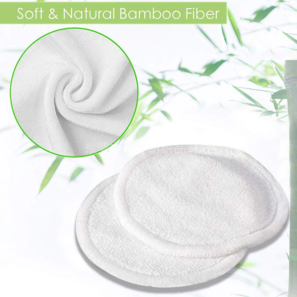 10pcs Double-Sided Makeup Remover Pads Reusable Cotton Make Up Facial Bamboo Fiber Skin Care Nursing | Красота и здоровье