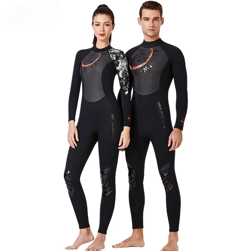Dive&sail Mens Womens 1.5mm Neoprene Wetsuits One Piece Long Sleeve
