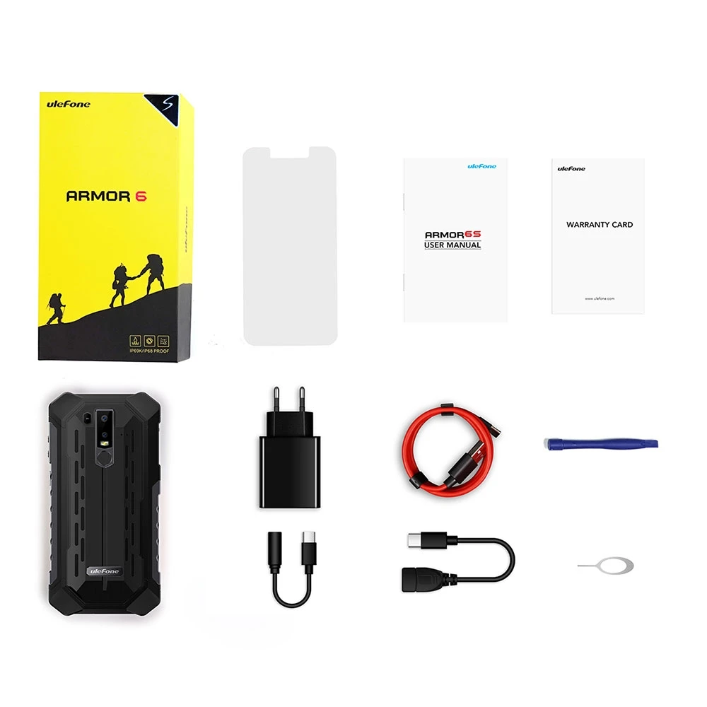 Ulefone Armor 6S Водонепроницаемый IP68 NFC прочный мобильный телефон Helio P70 Otca-core Android 9,0 6 ГБ+ 128 Гб Смартфон глобальная версия