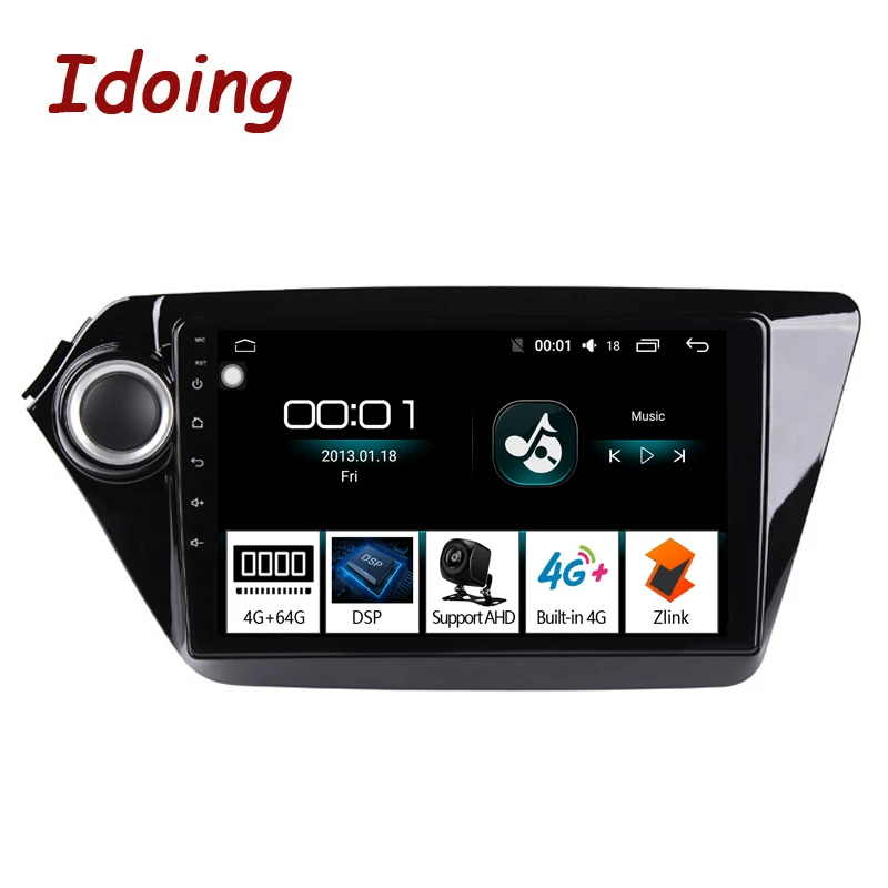 Sale Idoing 9"Car Radio Video Player For Kia RIO 3 UB QB RIO 4 FB 2011-2019 Navigation GPS Android Accessories Sedan No 2 din DVD 1