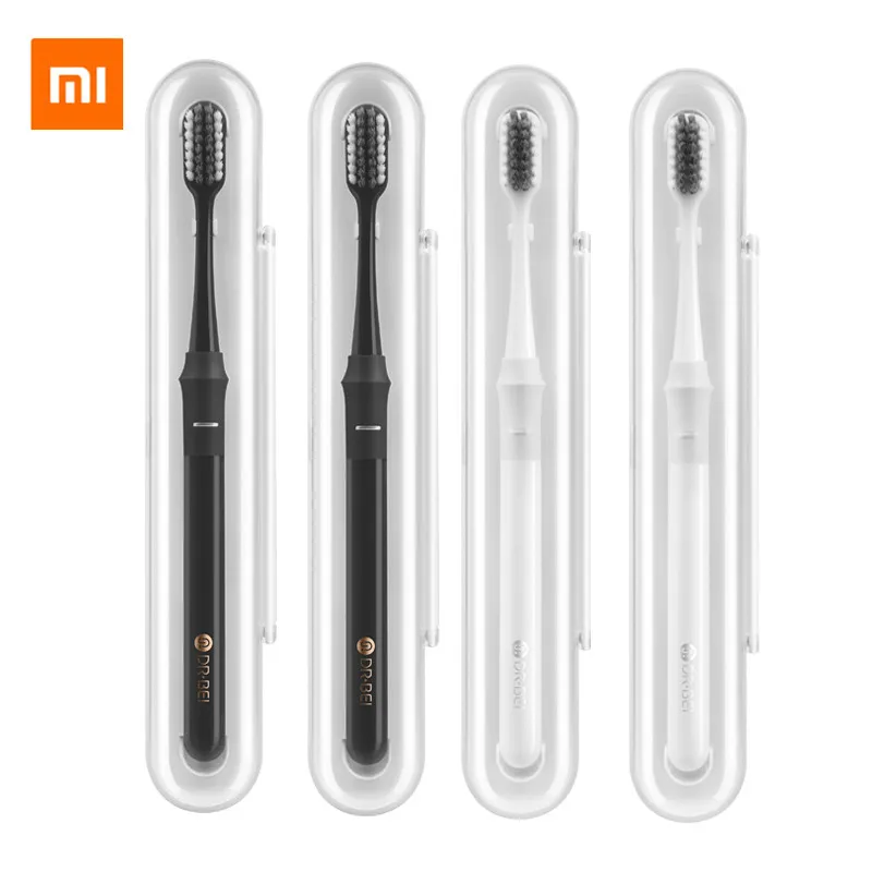 2 black and 2 white Xiao mi Youpin Doctor B Tooth mi Bass метод bursh лучше шунт щеток пара включая походная коробка для mi jia умный дом - Цвет: 2 black and 2 white