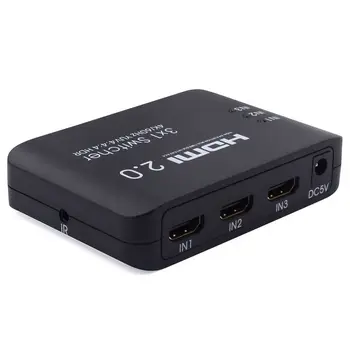 

3x1 HDMI Switch Switcher 4K 60Hz 4:4:4 UHD HDR HDCP 2.2 CEC 18Gbps Ultra Slim