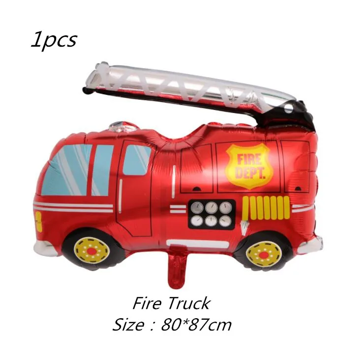 5 шт. мини-воздушные шары с героями мультфильмов автомобили пожарная машина конфетти для воздушного шара Baloons детские украшения на день рождения детский душ для мальчиков - Цвет: 1pcs 80cmx87cm