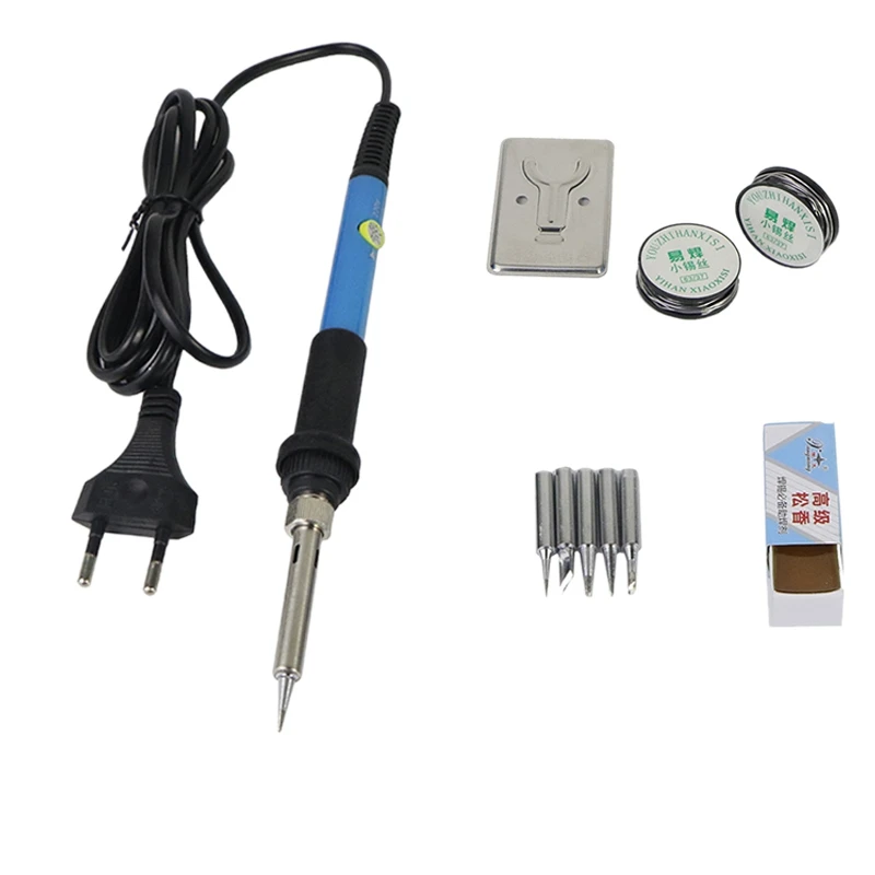 

European Standard Soldering Iron Set 11-Piece Thermostat Electric Soldering Iron Set DIY Soldering Tool Set EU Plug