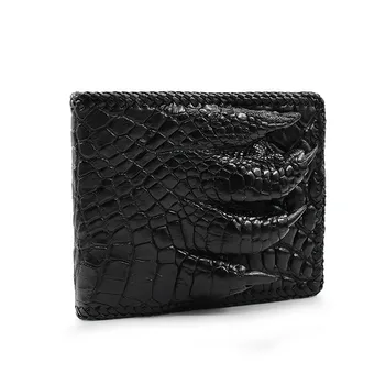 

Crocodile Claw Man Wallet Short Fund High-quality leather fashion Men hombres cuero Slim carteras Multi-card open card purses