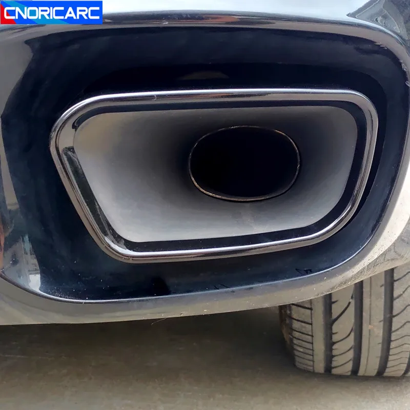 

Stainless Steel Car Styling For BMW X5 F15 2014-18 Tail Muffler Exhaust Pipe Output Frame Cover Stickers Exterior Accessories