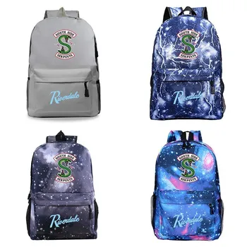 

Hot Sale Backpacks Women Riverdale South Side Serpents BookBag Mochila Mujer Laptop Backbag Men Travel Schoolbag Anime Cosplay